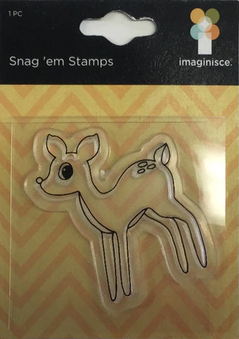 Imaginisce Snag 'em DEER Clear Acrylic Stamps Scrapbooksrus