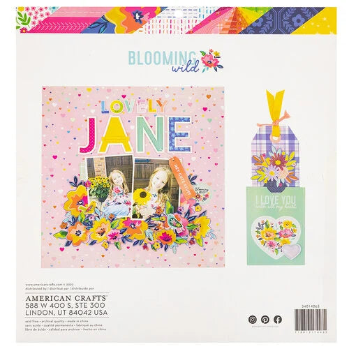 Paige Evans BLOOMING WILD 12"X12" Scrapbook Paper Pad 48pc Scrapbooksrus