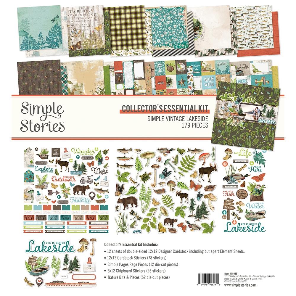 Simple Stories VINTAGE LAKESIDE  Collection Kit 12&quot;X12&quot;