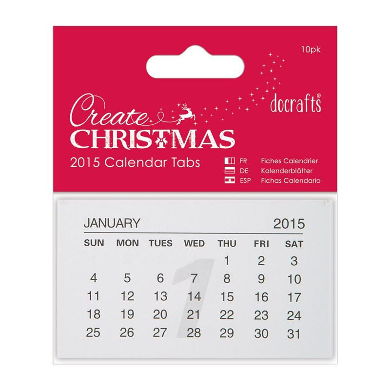 Docrafts Create Christmas 2017 CALENDER TABS 10