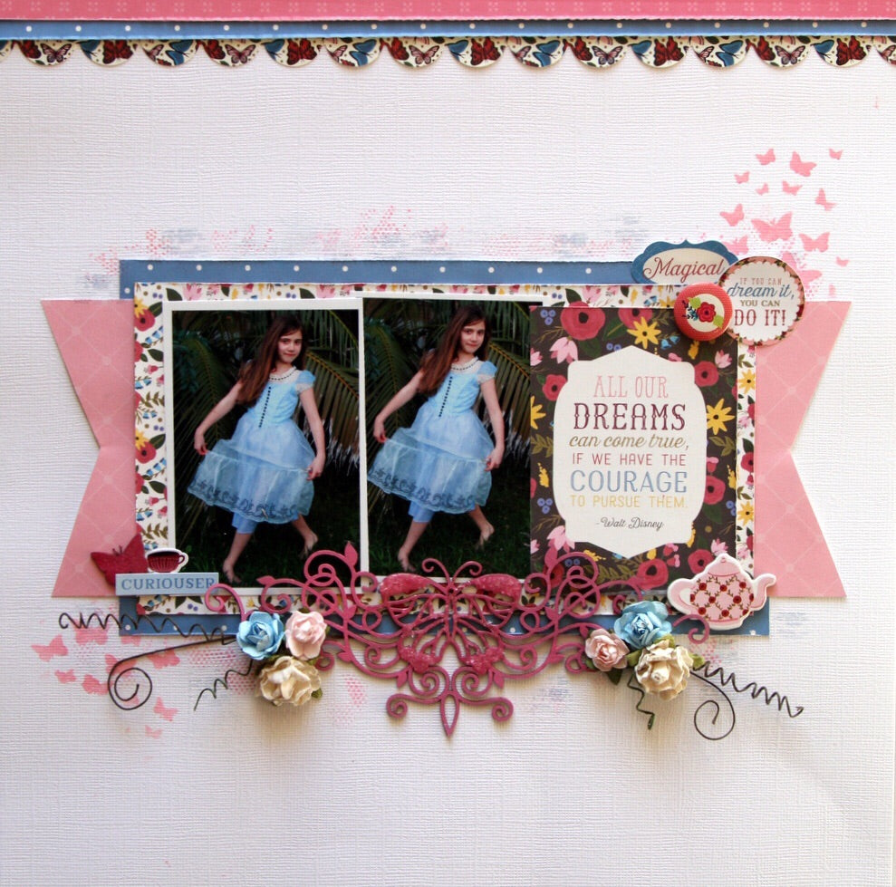 Echo Park Alice In Wonderland 4X4 JOURNALING CARDS 12"x12" Paper Scrapbooksrus