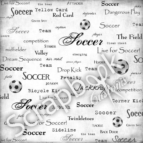 Scrapbook Customs SOCCER LIVE FOR 1 Sports Sheet - Scrapbook Kyandyland