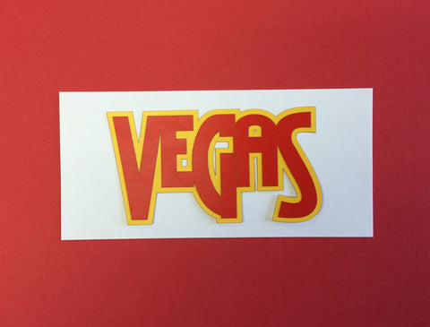 VEGAS Logo Travel LasVegas Laser Cuts 2”x6” Scrapbooksrus