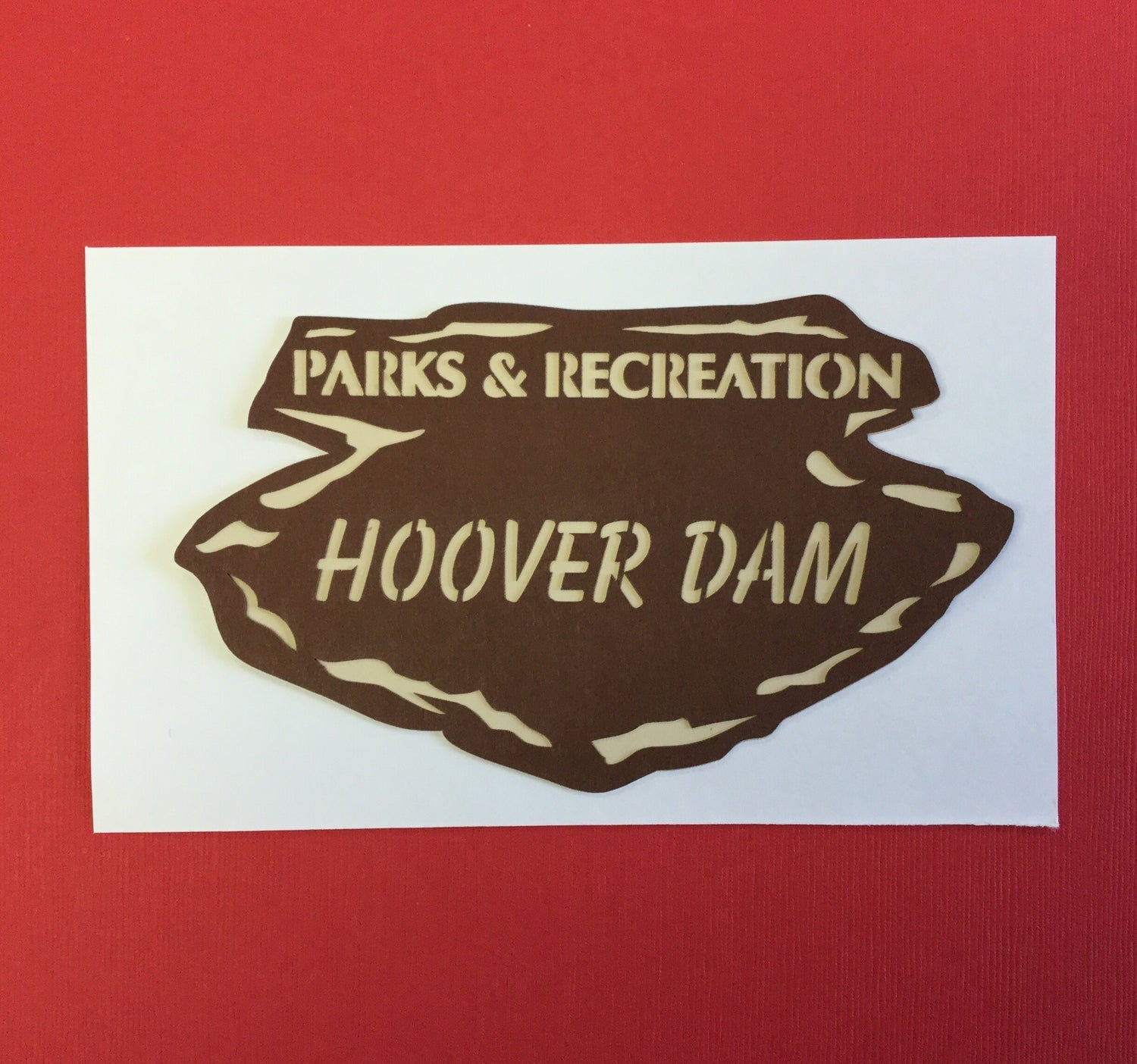 National Parks HOOVER DAM Title Travel Laser Cuts 3&quot;X 5&quot; 1pc Scrapbooksrus