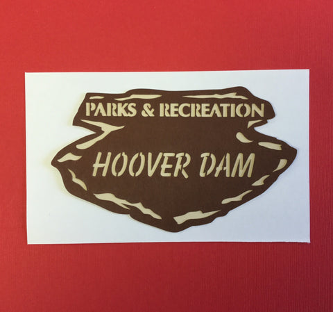 National Parks HOOVER DAM Title Travel Laser Cuts 3"X 5" 1pc Scrapbooksrus