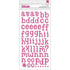 American Crafts Thickers LINDSAY Pink Glitter Letters Stickers - Scrapbook Kyandyland