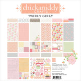 Chickaniddy TWIRLY GIRLY 32pc Scrapbook Bundle Collection Kit 12"X12" Scrapbooksrus