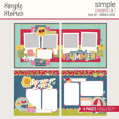 Simple Stories Simple Pages SUMMER LOVIN’ Scrapbook Page Kit