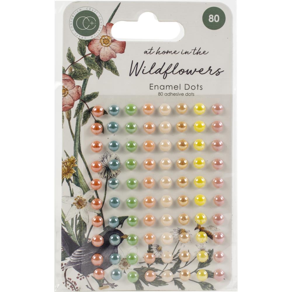 Craft Consortium WILDFLOWERS Premium Enamel Dots 80pc