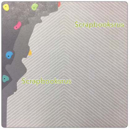 Scrapbook Customs Rock Wall Climbing Paper @scrapbookrus