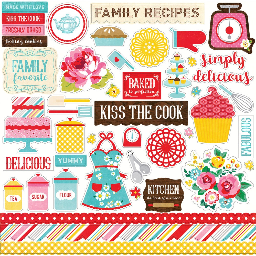 Echo Park Happiness is Homemade ELEMENT STICKERS 12x12 45pc Scrapbooksrus