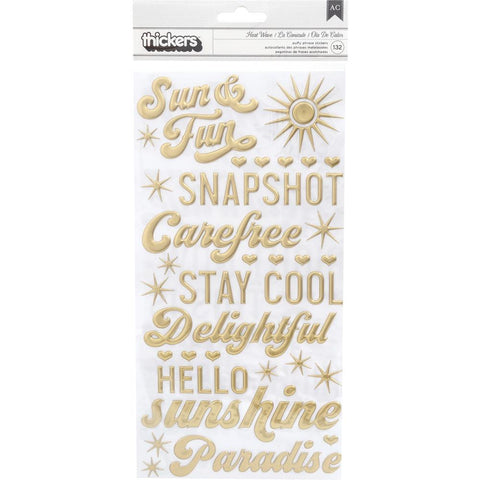 Thickers Dear Lizzy Here & Now HEAT WAVE Puffy Phrase Stickers