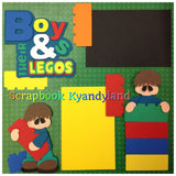 Lego Building Block Scrapbook Page