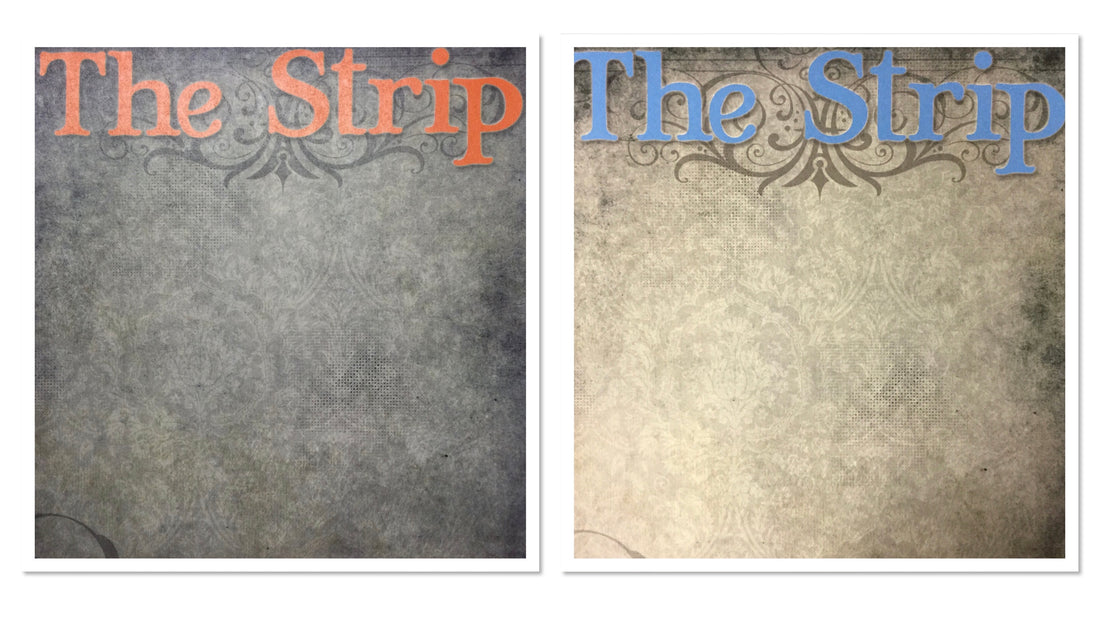 Old Antique THE STRIP 12"X12" Custom Travel Paper LV