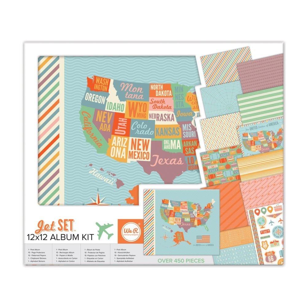 WeR JET SET Travel 12X12 Scrapbook Album Kit 450pc @Scrapbooksrus