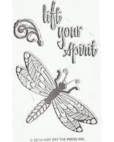 Small Stamps ZEN DRAGONFLY Clear Acrylic Stamp 3pc
