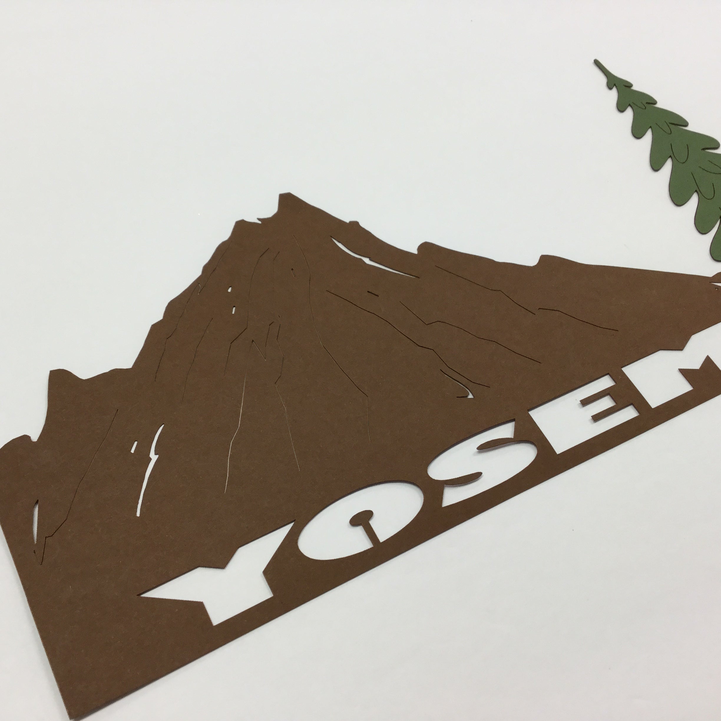 YOSEMITE TREES Brown Page Border Laser Cut DieCut