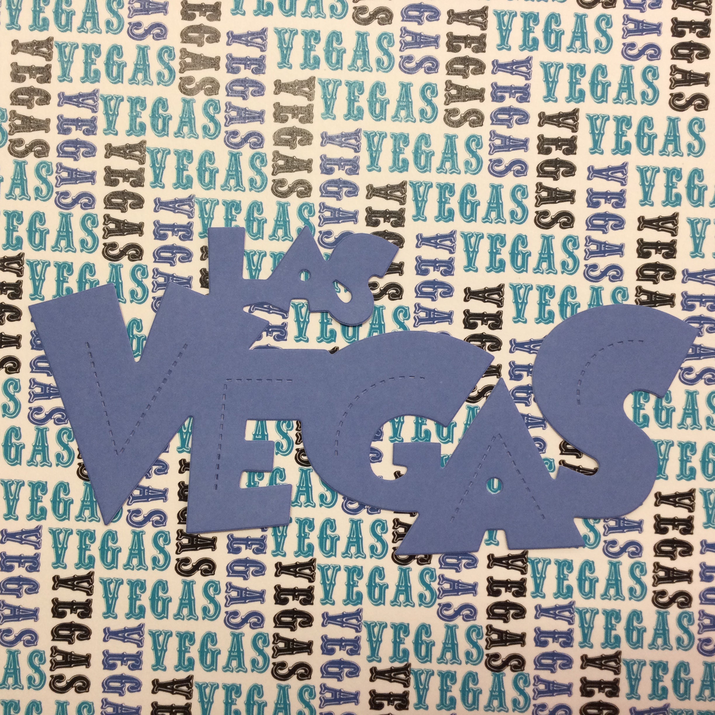 LAS VEGAS 1pc DieCut Large Scrapbook Die Cut Title