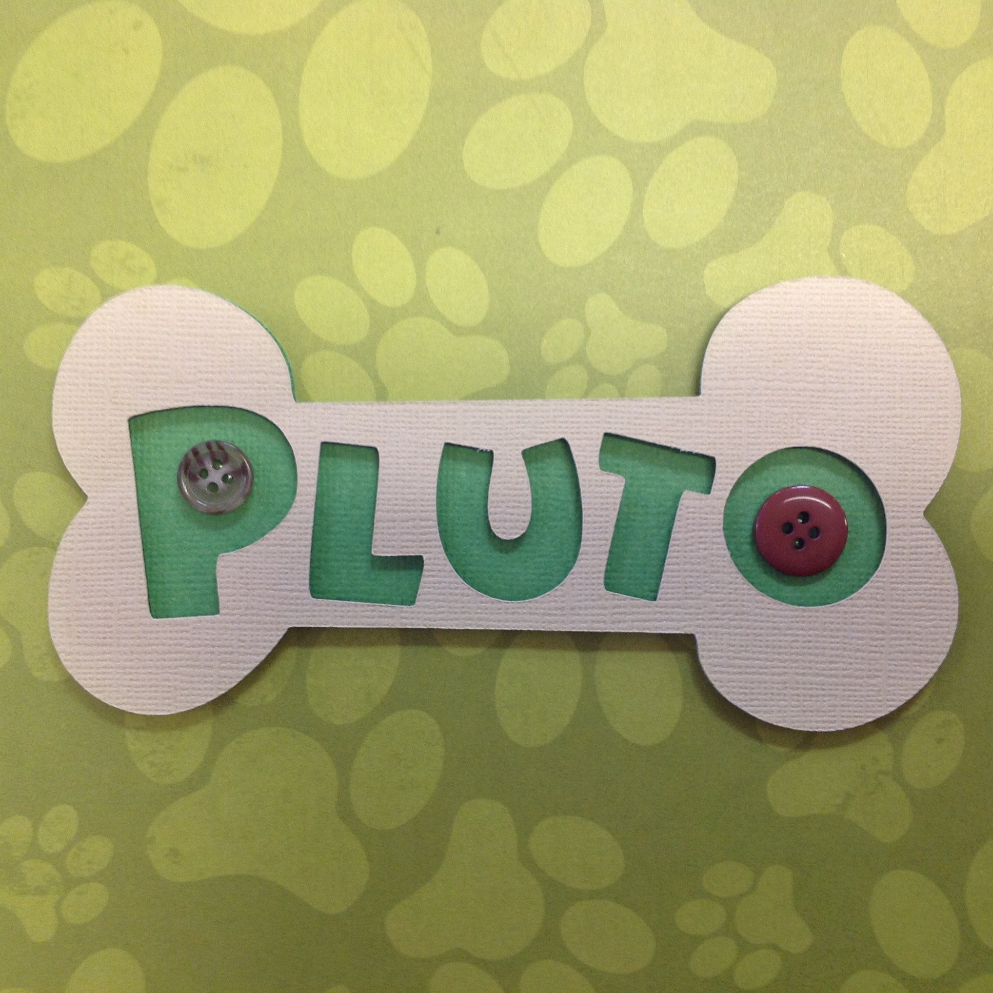 Disney Pluto Scrapbook Dog Bone @scrapbooksrus