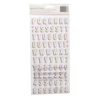 THICKERS Vicki Boutin SWEET RUSH Chipboard Alpha Stickers