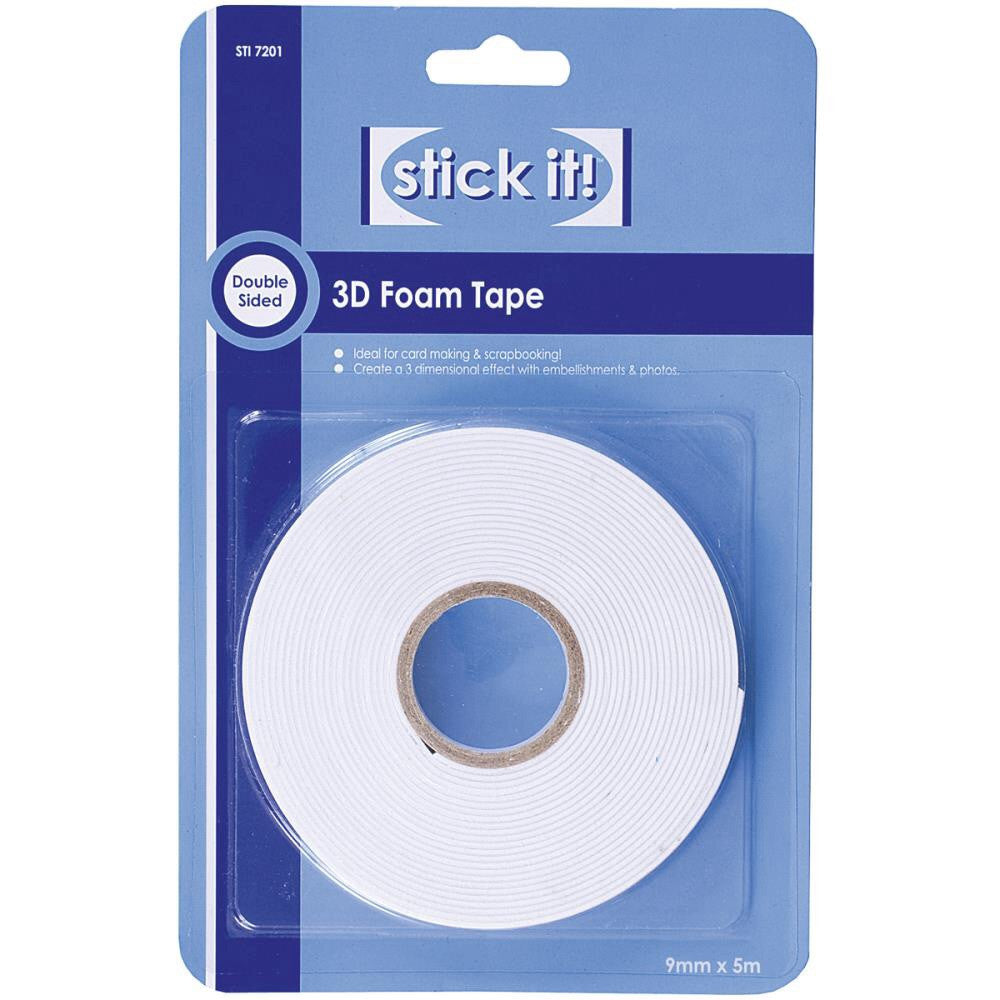 Docrafts STICK IT 3D Foam Tape 9mm x 5m - Scrapbook Kyandyland