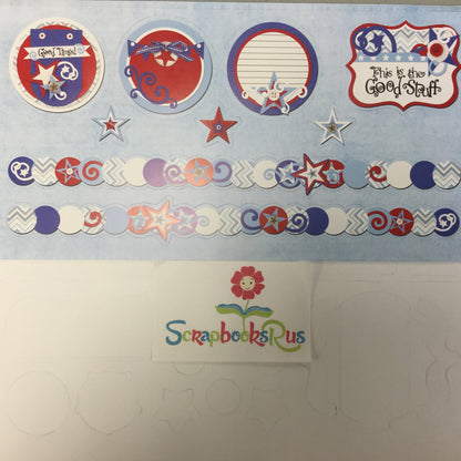 Storytellers Stars &amp; Swirls 4th July Diecut Sheet @scrapbooksrus