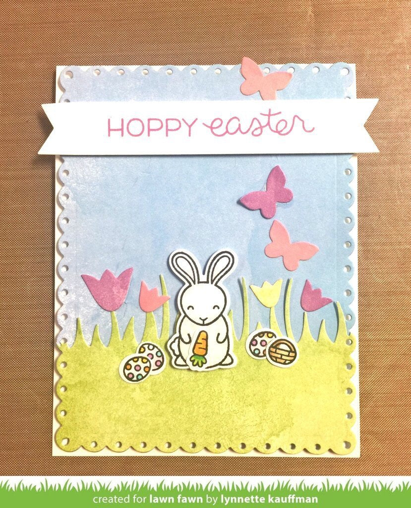 Lawn Fawn HOPPY EASTER Clear Stamps 3&quot;X2&quot; 7pc Scrapbooksrus