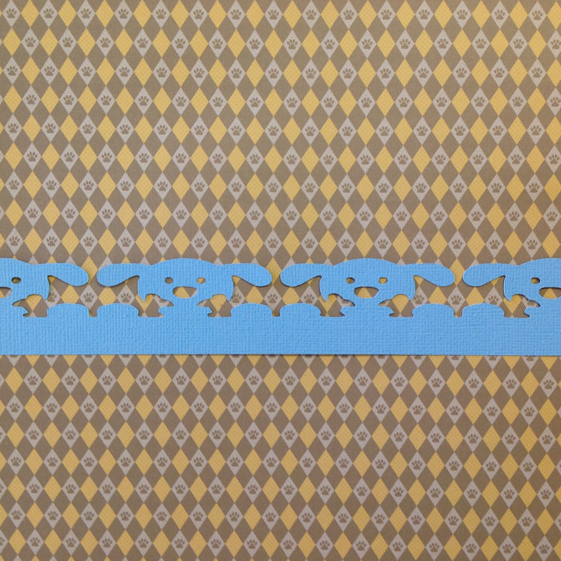 Pet DOG BORDERS Blue Diecut 2.5"X12"