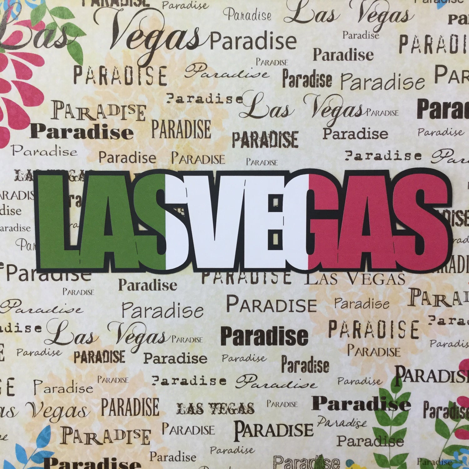 LAS VEGAS Tropical Tri-Color Laser Cut Scrapbooksrus