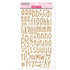 Bella Blvd Aria Alphabet PONY Beige Puffy Stickers Scrapbooksrus