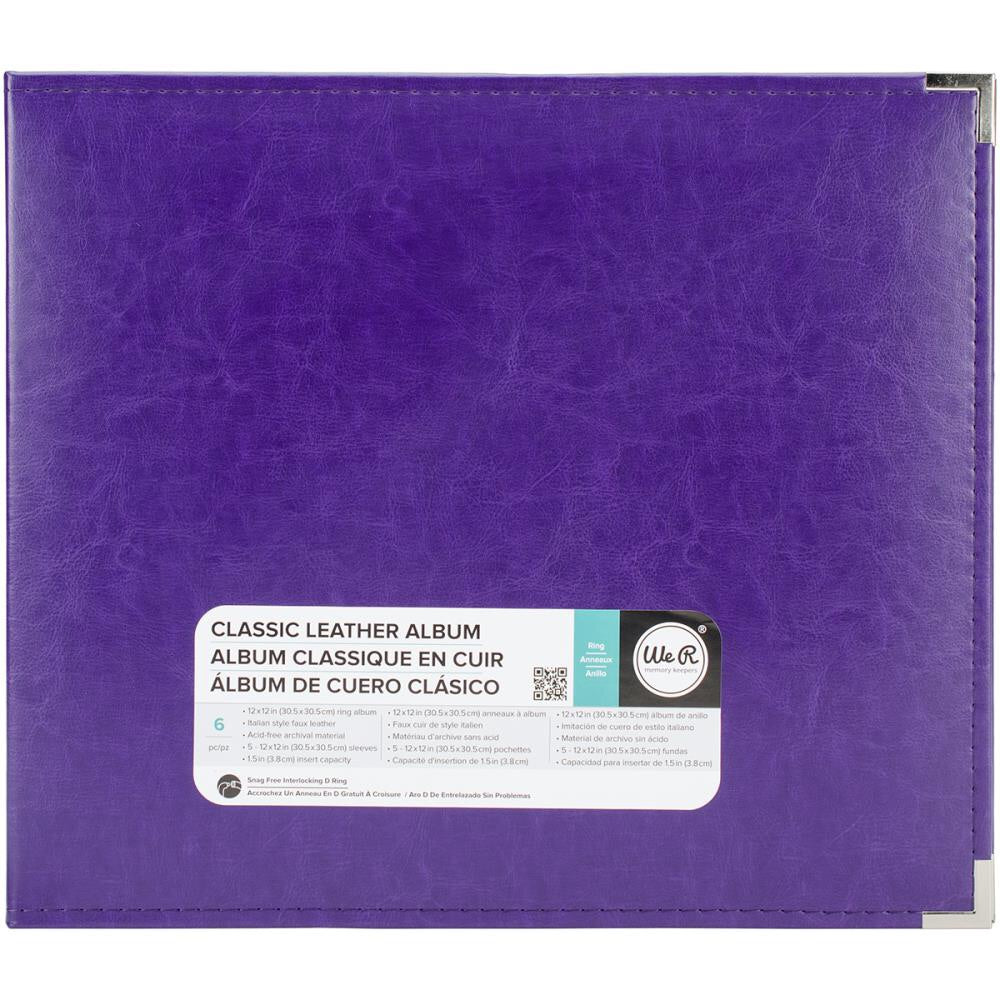 We R Classic Leather Album GRAPE SODA D Ring Scrapbook