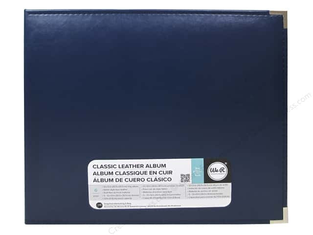 We R Classic Leather Album NAVY BLUE 12&quot;X12&quot; D Ring Memory Scrapbook