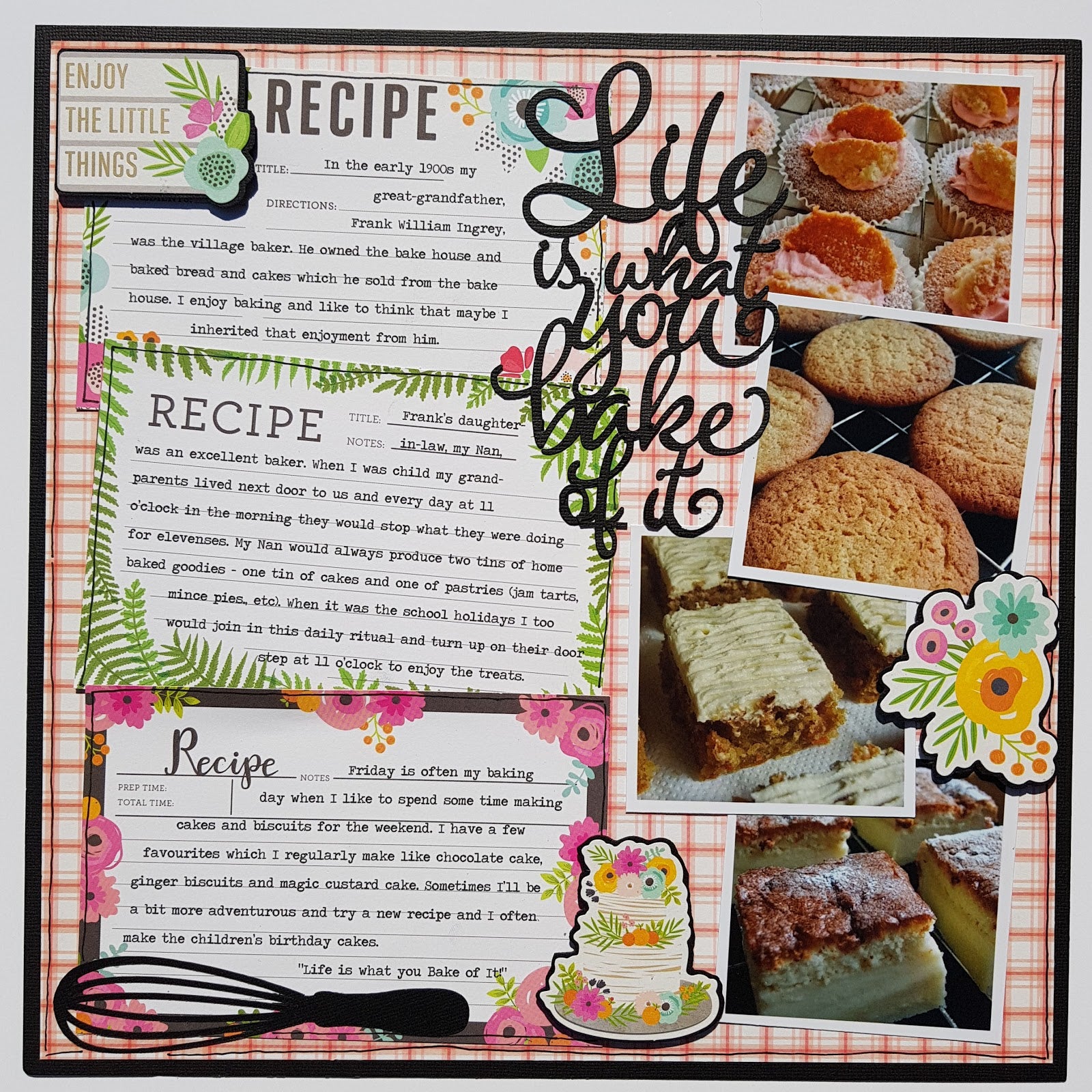 Jen Hadfield Patio Party RECIPE CARDS 12&quot;X12&quot; Scrapbook Paper