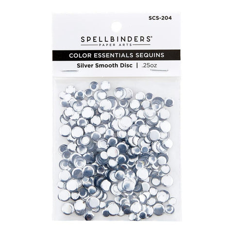 Spellbinders Smooth Disc SEQUINS SILVER .25oz 3 sizes