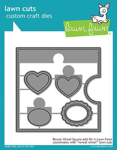 Lawn Fawn Cuts REVEAL WHEEL SQUARE ADD-ON Custom Craft Die @scrapbooksrus las vegas