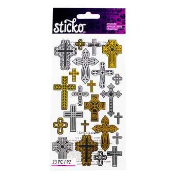 Ek Success Sticko Classic CROSS REPENTS Stickers 23 pc - Scrapbook Kyandyland