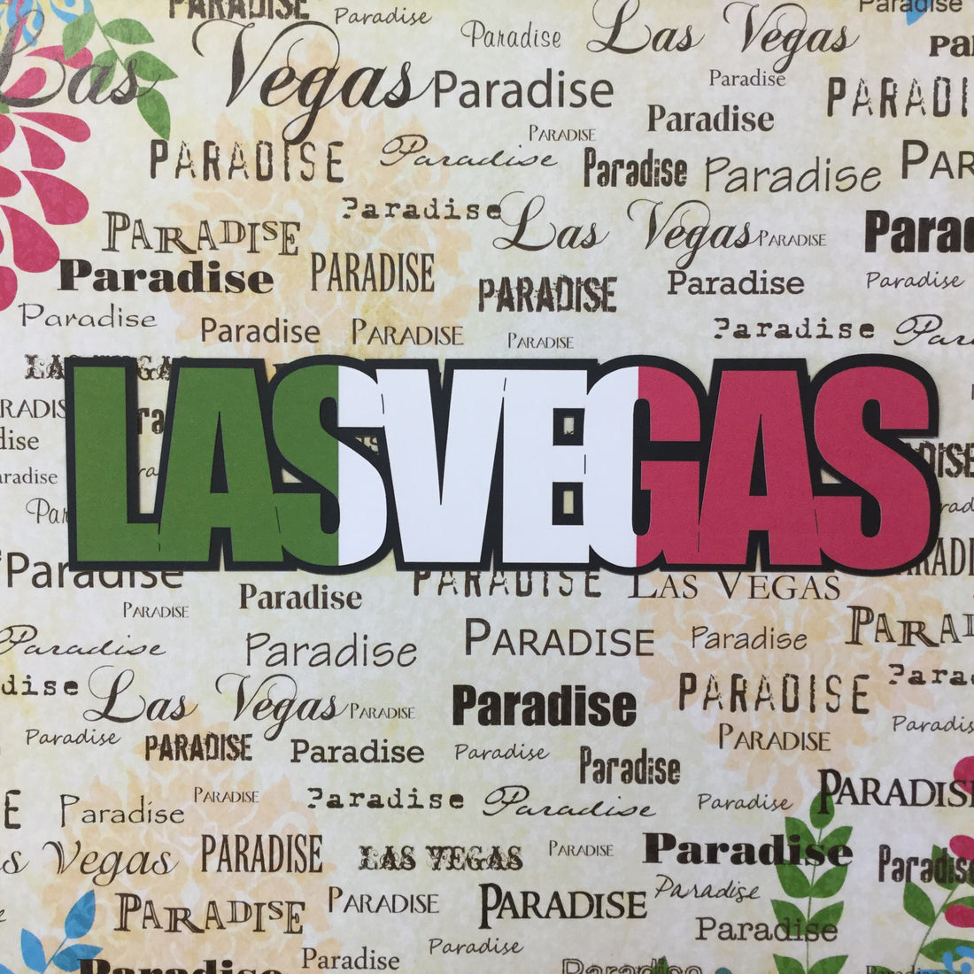 LAS VEGAS Tropical Tri-Color Laser Cut Scrapbooksrus