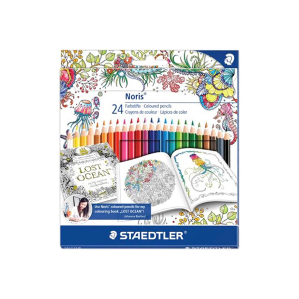 Staedtler Noris COLORED PENCILS 7&quot;X8&quot; 24pc - Scrapbook Kyandyland