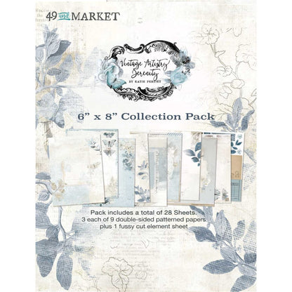 49 and Market VINTAGE ARTISTRY SERENITY 6”X8” Collection Paper Pack