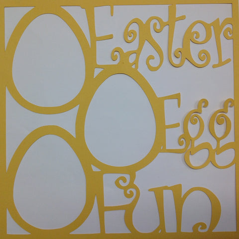 Page Frame EASTER EGG FUN Yellow 12"x12" Overlay