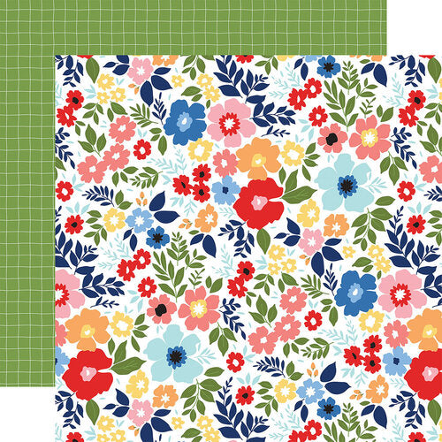 Echo Park My Favorite Summer BEST DAY BLOOMS 12&quot;X12&quot; Scrapbook Paper