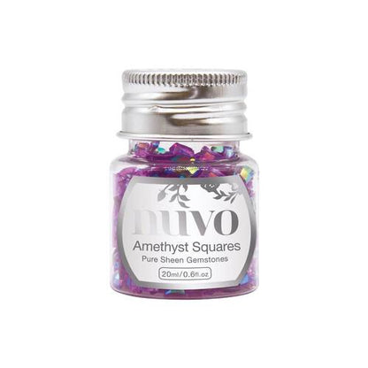 Nuvo AMETHYST SQUARES Pure Sheen Gemstones Scrapbooksrus