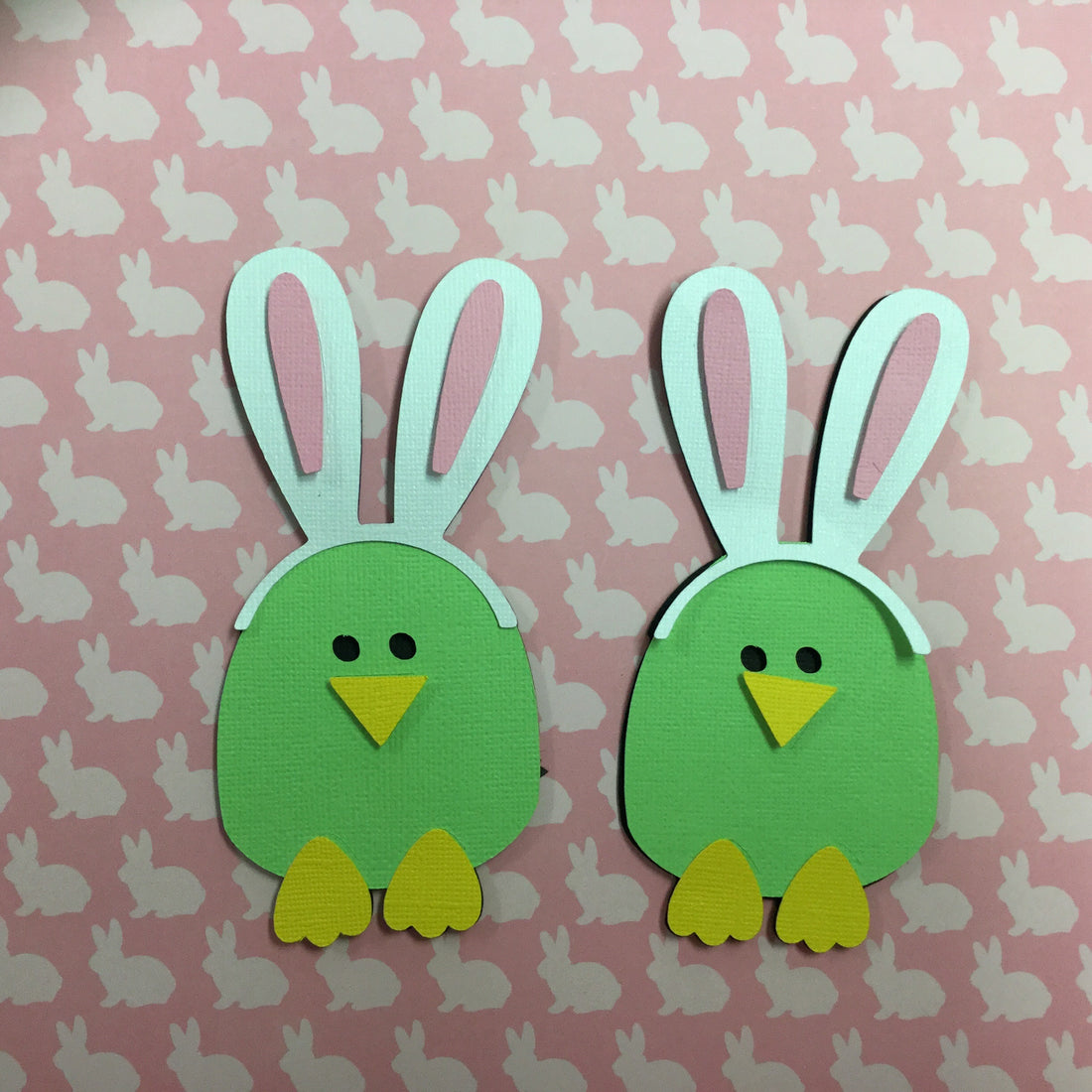 Bird in Easter Bunny Hat Diecut