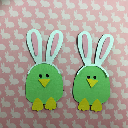 Bird in Easter Bunny Hat Diecut