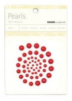 Kaisercraft RED PEARLS Self Adhesive 50 Pieces