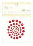 Kaisercraft RED PEARLS Self Adhesive 50 Pieces