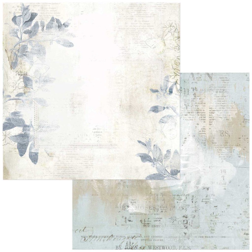 49 and Market Vintage Artistry Serenity HIDDEN WHISPERS 12"X12" Scrapbook Paper