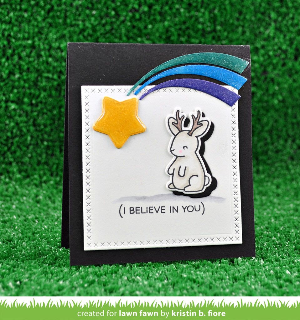 Lawn Fawn BELIEVE IN YOURSELF Stamp Sample @scrapbooksrus