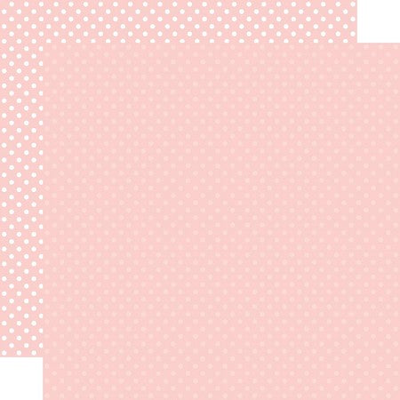 Echo Park Dots &amp; Stripes BLUSH 12&quot;X12&quot; Scrapbook Paper