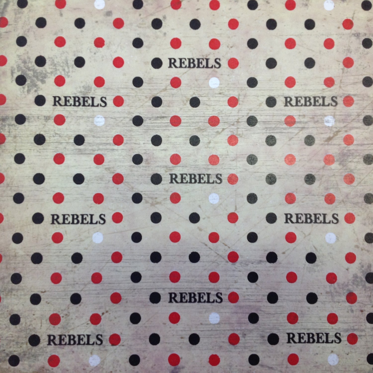 Antique Grunge Dots REBELS 12&quot;X12&quot; Scrapbook Customs Paper - Scrapbook Kyandyland